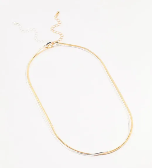 Mixed Metals Chain Necklace